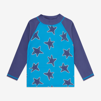 UV Protective Rash Vest Blue Starfish